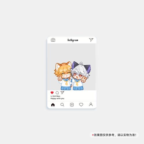 【屿泽×枫荷 贴贴】65x95mm亚克力合影卡（透卡） - 水手